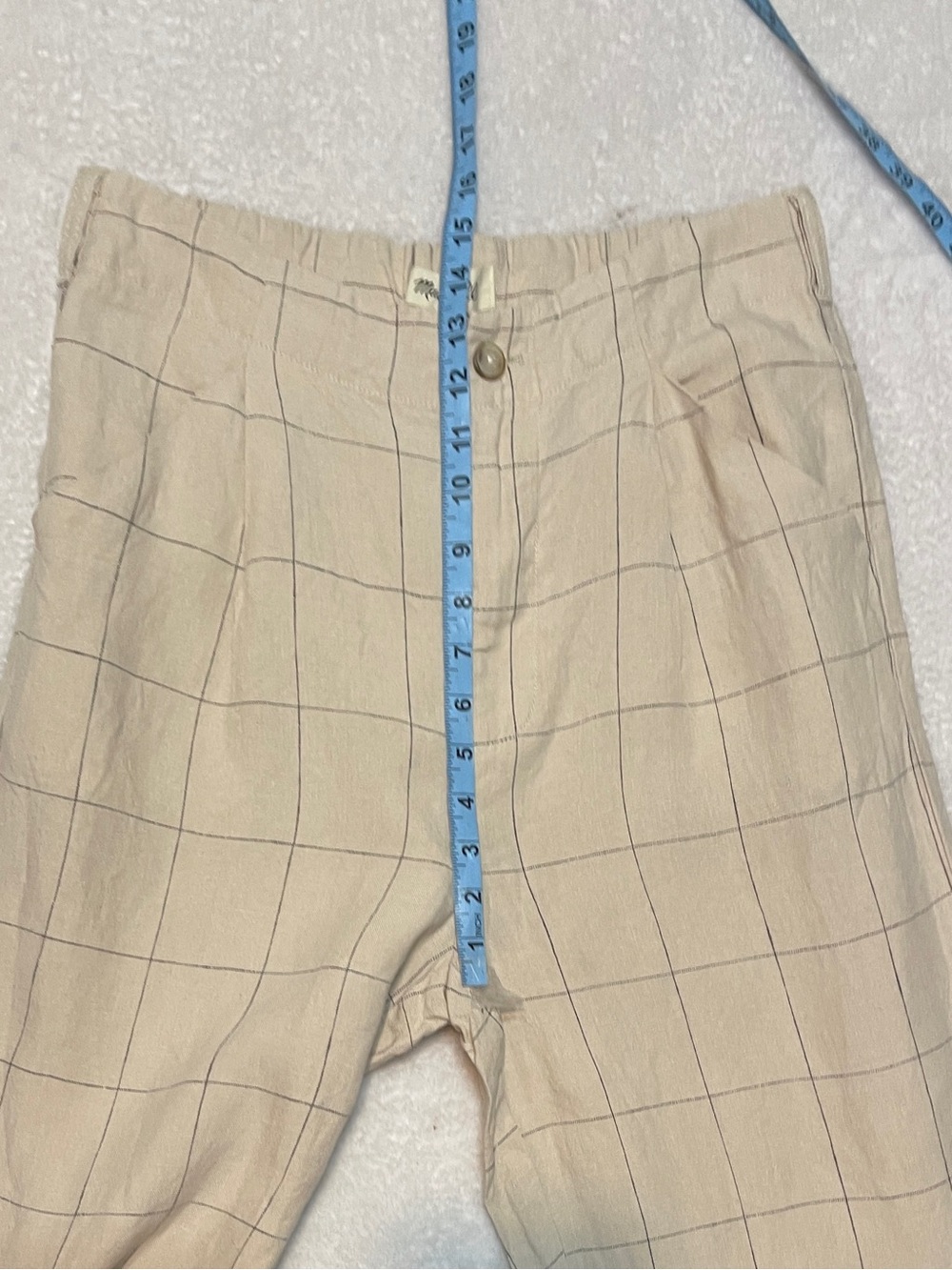 NWT Madewell Linen Windowpane Plaid Trousers Preppy Work Casual Travel Summer 6 - Picture 8 of 13